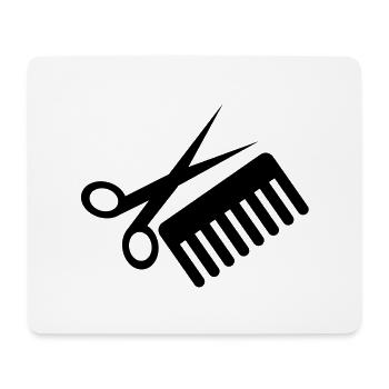 friseur_symbol_f1 - Mousepad (Querformat) - Weiß - Vorne