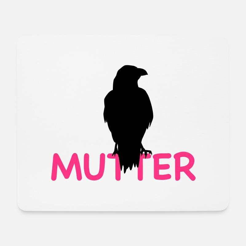 Rabenmutter - Mousepad (Querformat) - Weiß