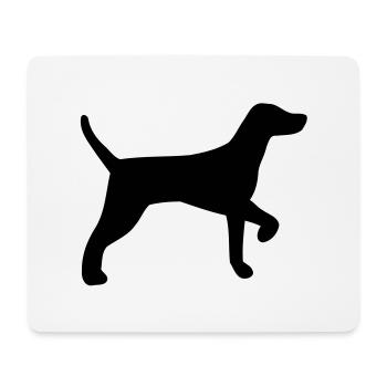 Chien de chasse - Tapis de souris (format paysage) - blanc - Devant