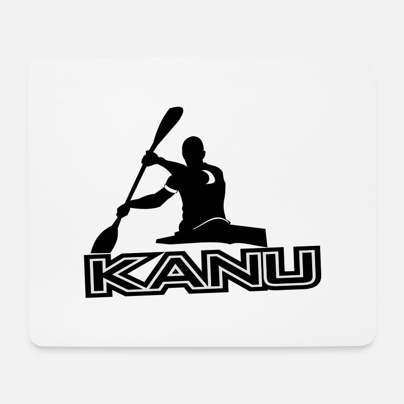 vektor_kanu_logo - Mousepad (Querformat) - Weiß