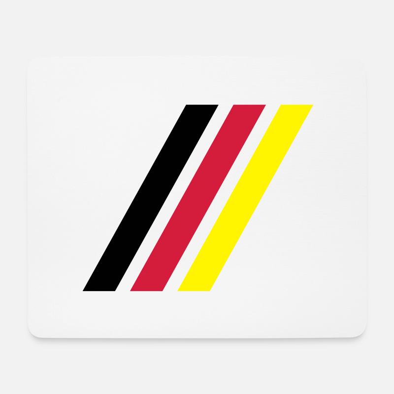 german stripe flag - Mousepad (Querformat) - Weiß