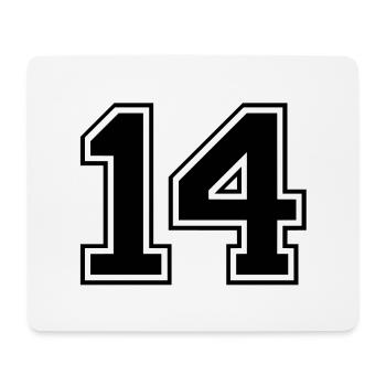 14 - Mousepad (Querformat) - Weiß - Vorne