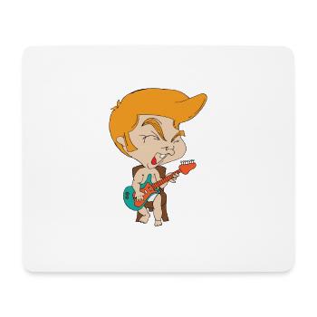 rockstart baby - Mouse Pad (horizontal) - white - Front