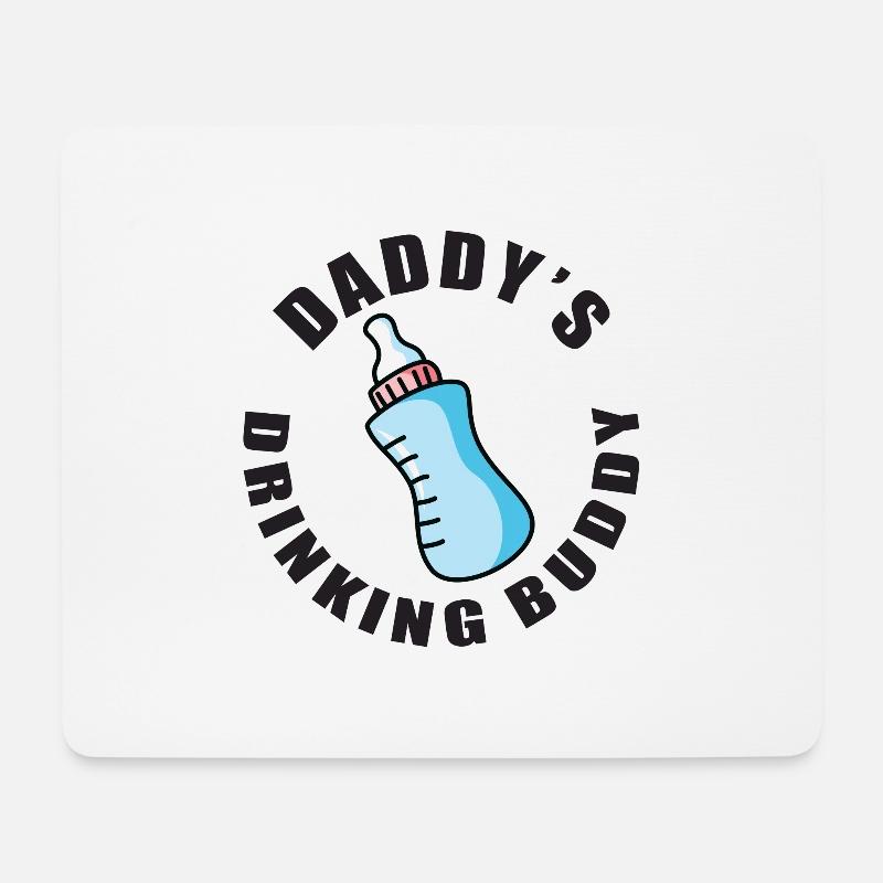 Daddy´s drinking buddy - Mousepad (Querformat) - Weiß