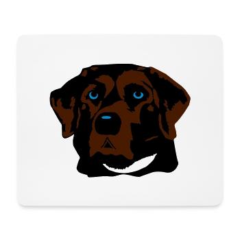 Labrador braun, blond oder schwarz - Mousepad (Querformat) - Weiß - Vorne
