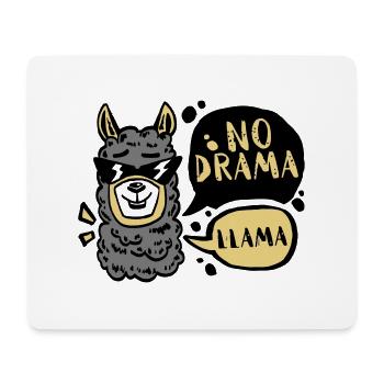 NO DRAMA - LLAMA - Mousepad (Querformat) - Weiß - Vorne