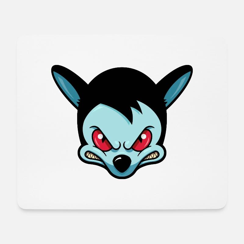 Angry Mouse - Wütende Maus - Mousepad (Querformat) - Weiß