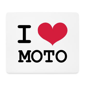 Ich liebe Motorräder! - Mousepad (Querformat) - Weiß - Vorne