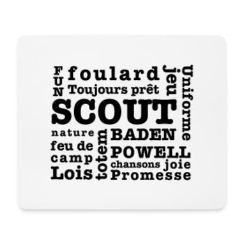 Scout Words - Tapis de souris (format paysage) - blanc - Devant