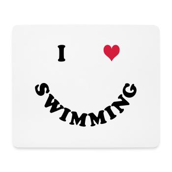 Schwimmen - I love Swimming - Mouse Pad (horizontal) - white - Front