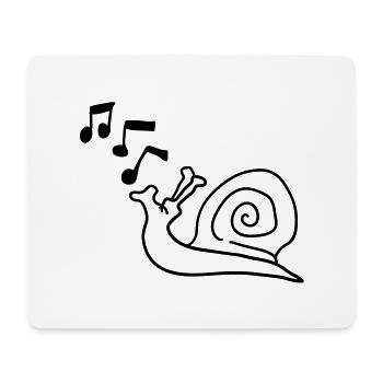 whistling_snail - Tapis de souris (format paysage) - blanc - Devant