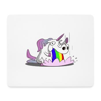 Unicorn, unicorn breaking rainbow - Mouse Pad (horizontal) - white - Front