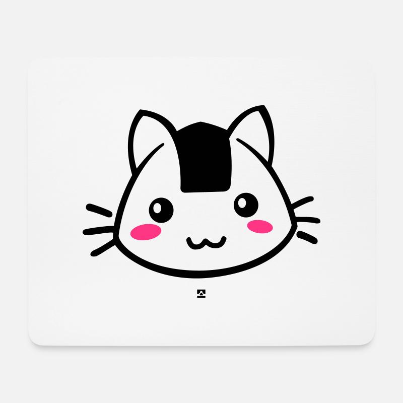 Onigiricat - chat onigiri - Mousepad (Querformat) - Weiß