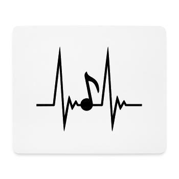 Music Note Pulse - Mousepad (Querformat) - Weiß - Vorne
