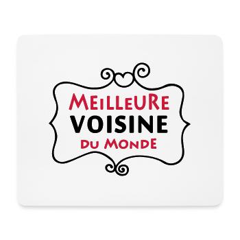 Meilleure VOISINE du monde (2c) - Mousepad (Querformat) - Weiß - Vorne