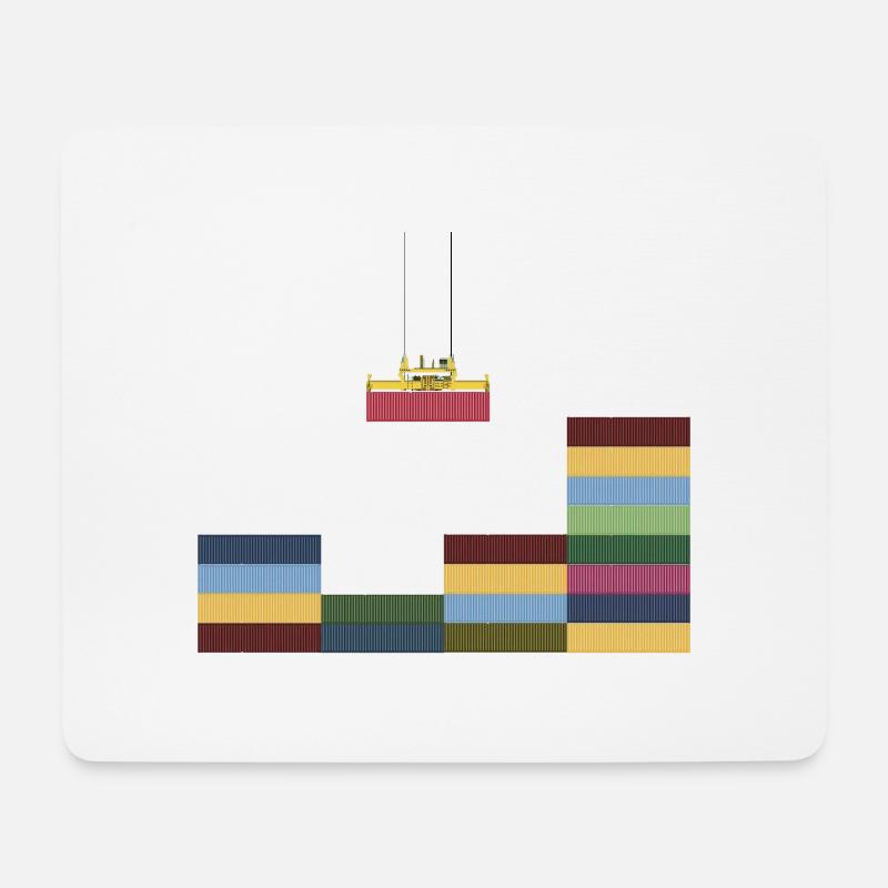 Container - Mousepad (Querformat) - Weiß