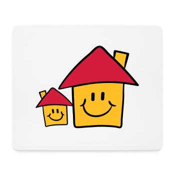 Süße Papa Mama Kind Haus Familie - Mousepad (Querformat) - Weiß - Vorne