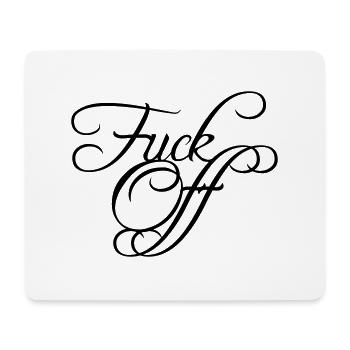 Fuck Off texte Edel - Tapis de souris (format paysage) - blanc - Devant