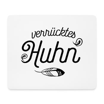 verrücktes Huhn - Mousepad (Querformat) - Weiß - Vorne