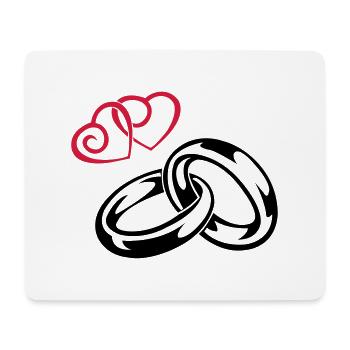 eheringe_love - Mousepad (Querformat) - Weiß - Vorne
