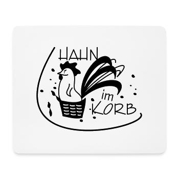 Hahn im Korb - Mousepad (Querformat) - Weiß - Vorne