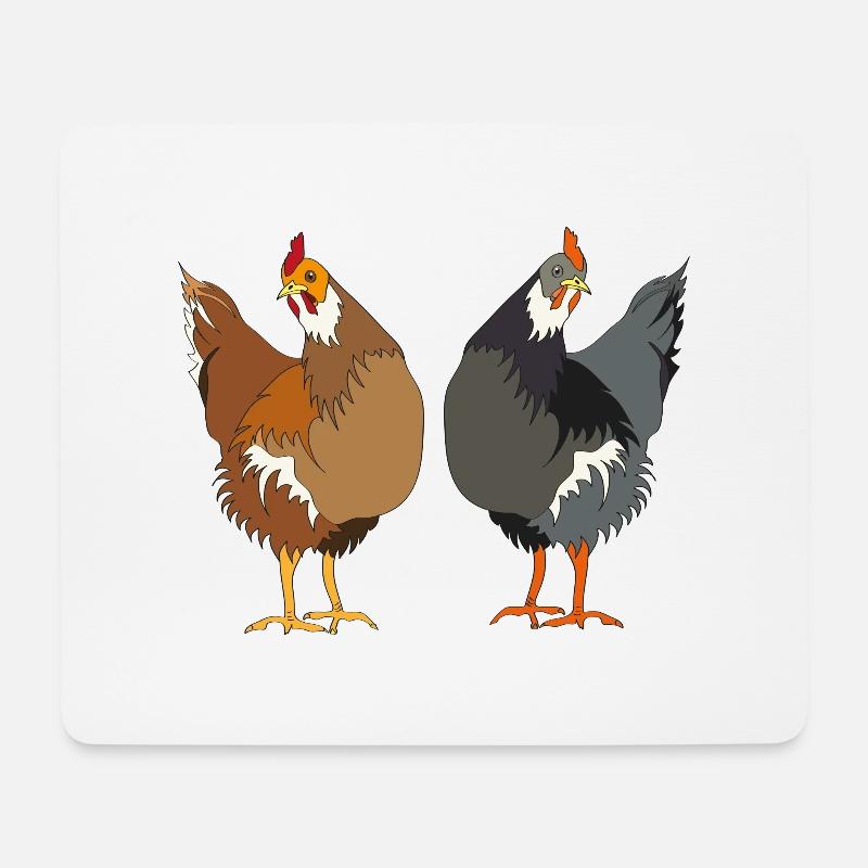 Huehner - Mouse Pad (horizontal) - white