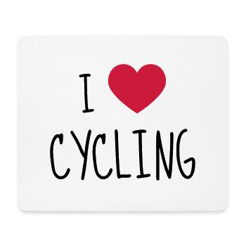Cyclisme / Cycliste / Vélo / VTT / BMX - Tapis de souris (format paysage) - blanc - Devant