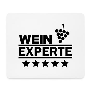 Wein Experte - Mousepad (Querformat) - Weiß - Vorne