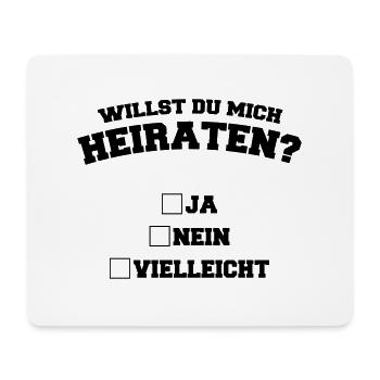 willst_du_mich_heiraten_1 - Mousepad (Querformat) - Weiß - Vorne