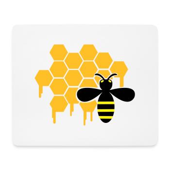 honey_wespe_02 - Mousepad (Querformat) - Weiß - Vorne