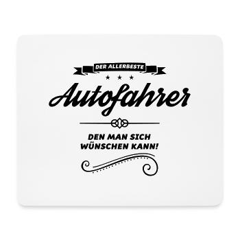 der allerbeste autofahrer - Mousepad (Querformat) - Weiß - Vorne