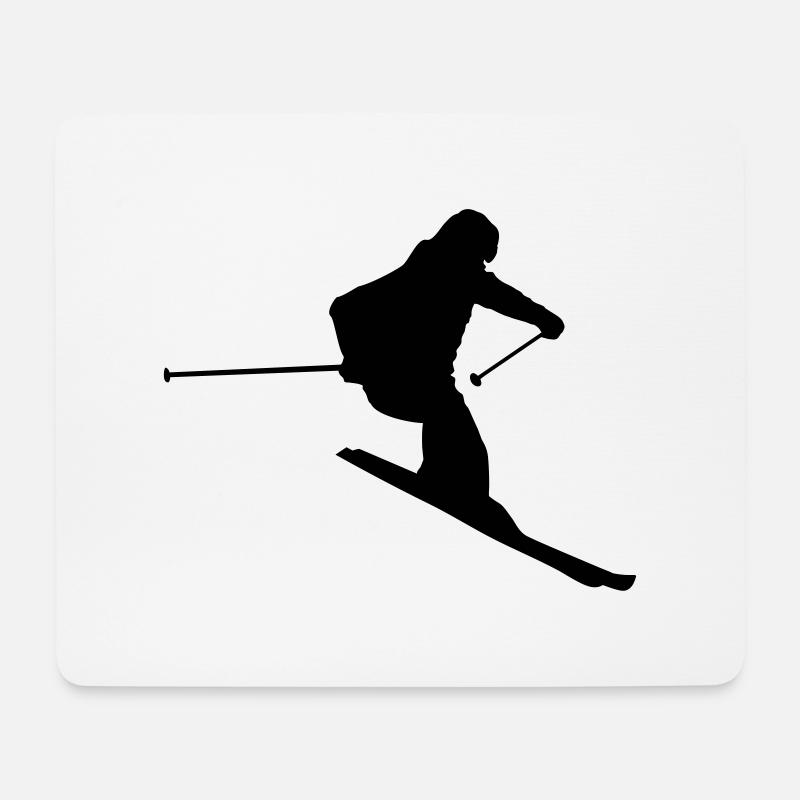 Skifahrer, Ski Design - Mousepad (Querformat) - Weiß