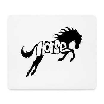 cheval - Tapis de souris (format paysage) - blanc - Devant