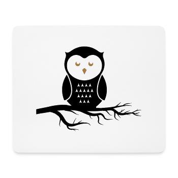 owl_02 - Tapis de souris (format paysage) - blanc - Devant