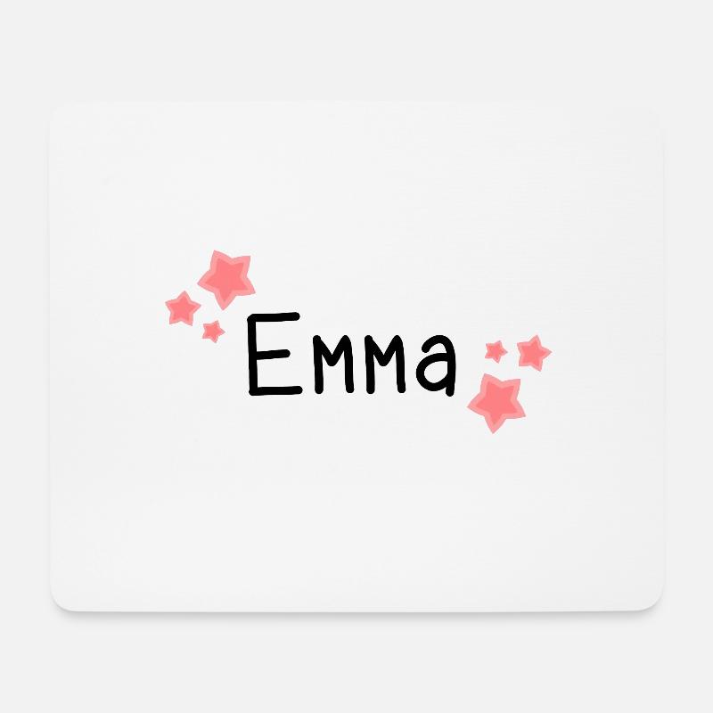 Name - Emma - Mousepad (Querformat) - Weiß