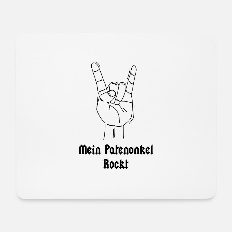 Mein Patenonkel Rockt - Mousepad (Querformat) - Weiß