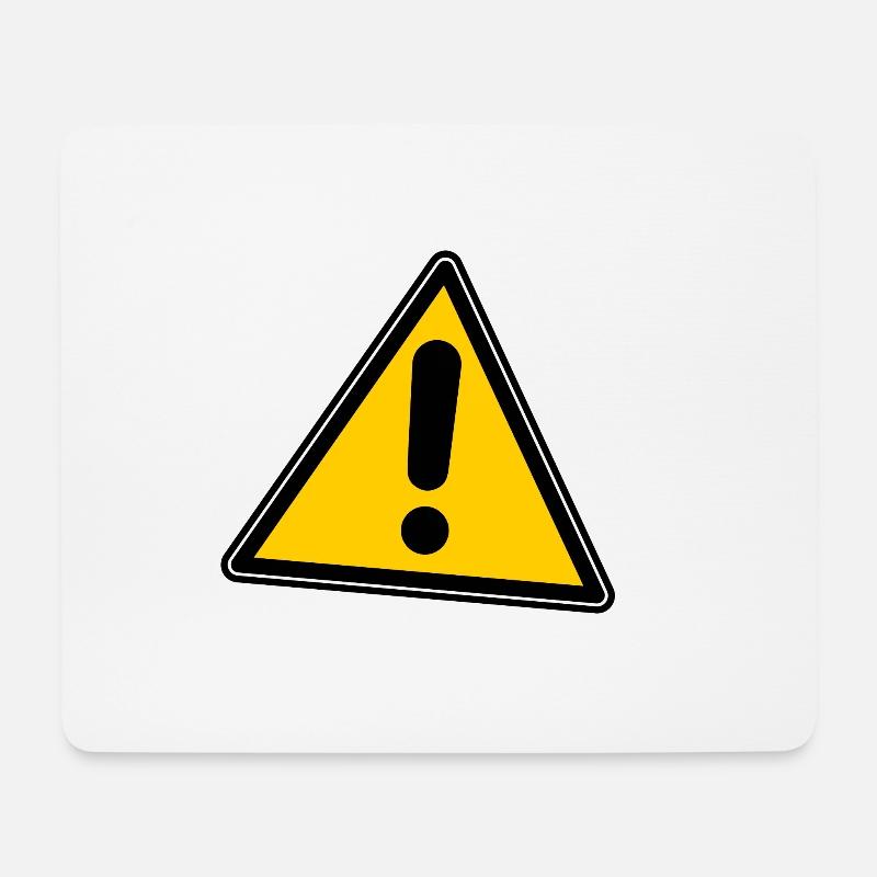 attention danger - Tapis de souris (format paysage) - blanc