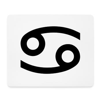 Cancer, signe du zodiaque, astrologie, symbole, horoscope - Tapis de souris (format paysage) - blanc - Devant