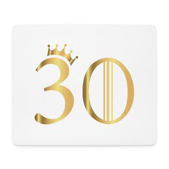 30 ans - Tapis de souris (format paysage) - blanc - Devant