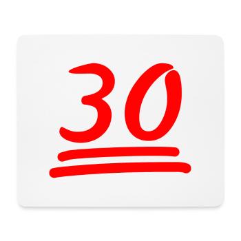 30- 30.Geburtstag-Runder Geburtstag - Mousepad (Querformat) - Weiß - Vorne