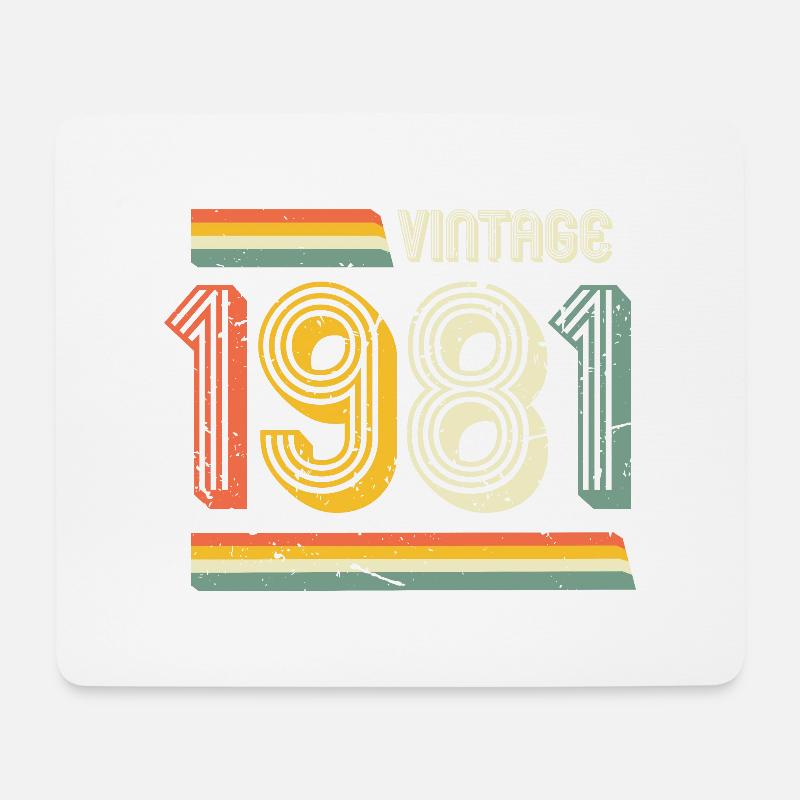 Vintage 1981 - Mousepad (Querformat) - Weiß