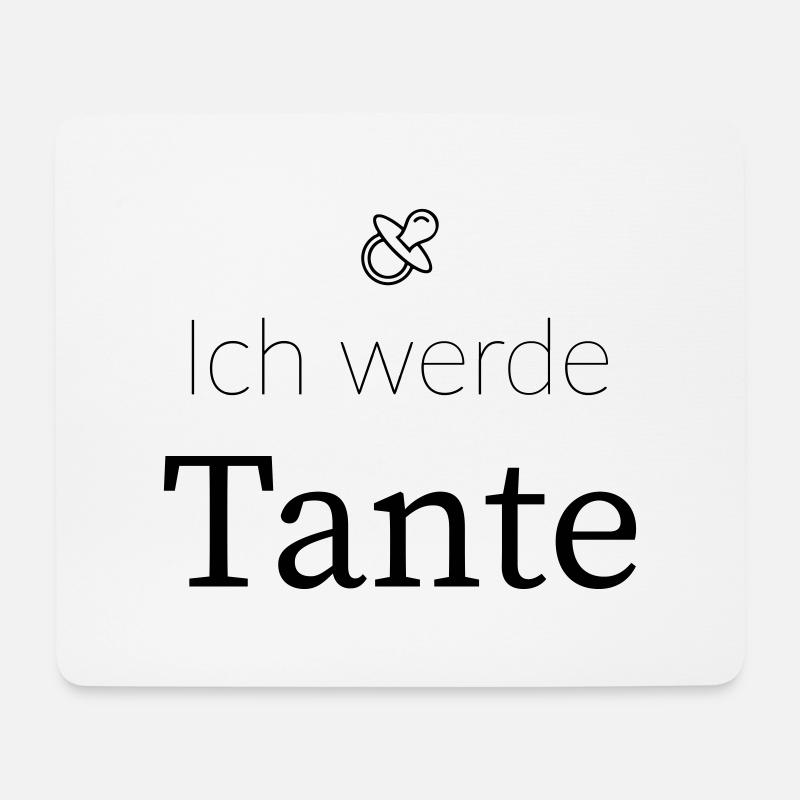Ich werde Tante - Mousepad (Querformat) - Weiß