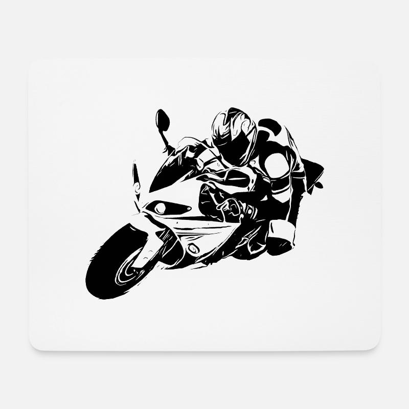 Motorcycle Lifestyle / Motorrad / Motorräder biker - Mousepad (Querformat) - Weiß