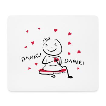 Merci! - Tapis de souris (format paysage) - blanc - Devant
