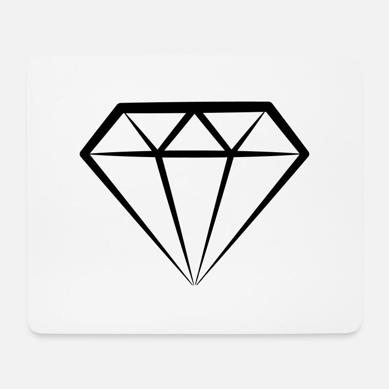 Diamond - Mousepad (Querformat) - Weiß