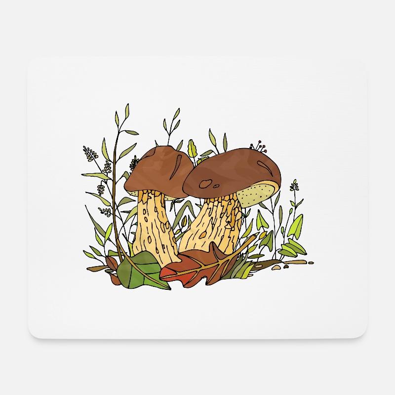 Pilze - Mousepad (Querformat) - Weiß