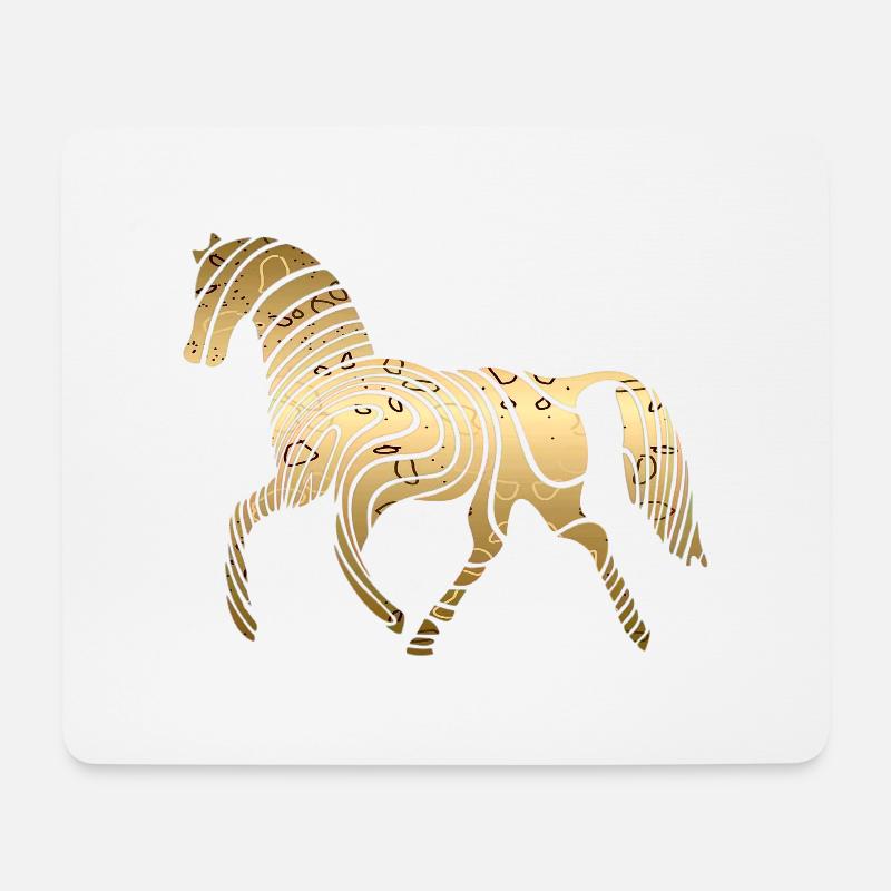 Pferd - Mousepad (Querformat) - Weiß