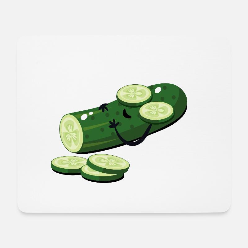 Gurke - Mousepad (Querformat) - Weiß