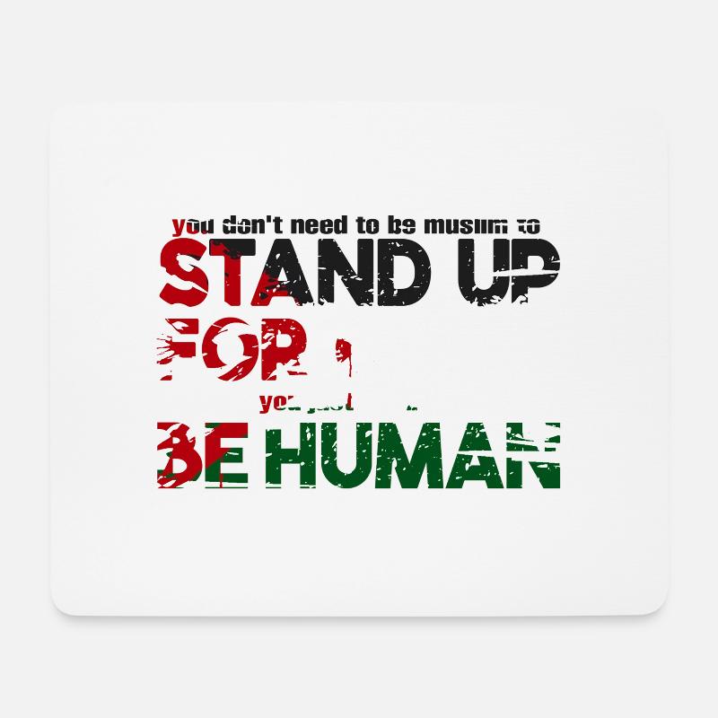 stehen für gaza - Mousepad (Querformat) - Weiß