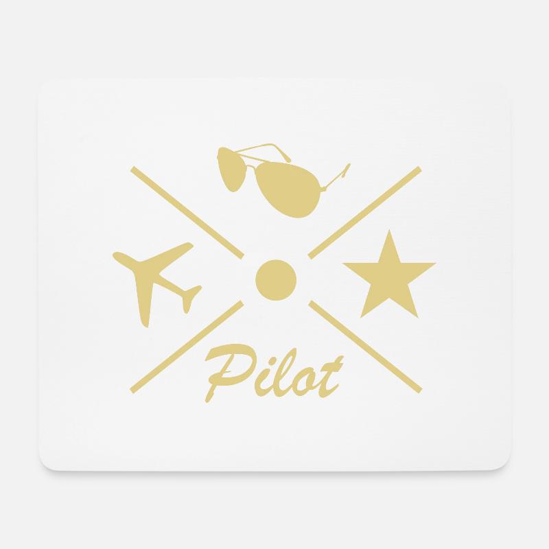 Pilot - Mousepad (Querformat) - Weiß